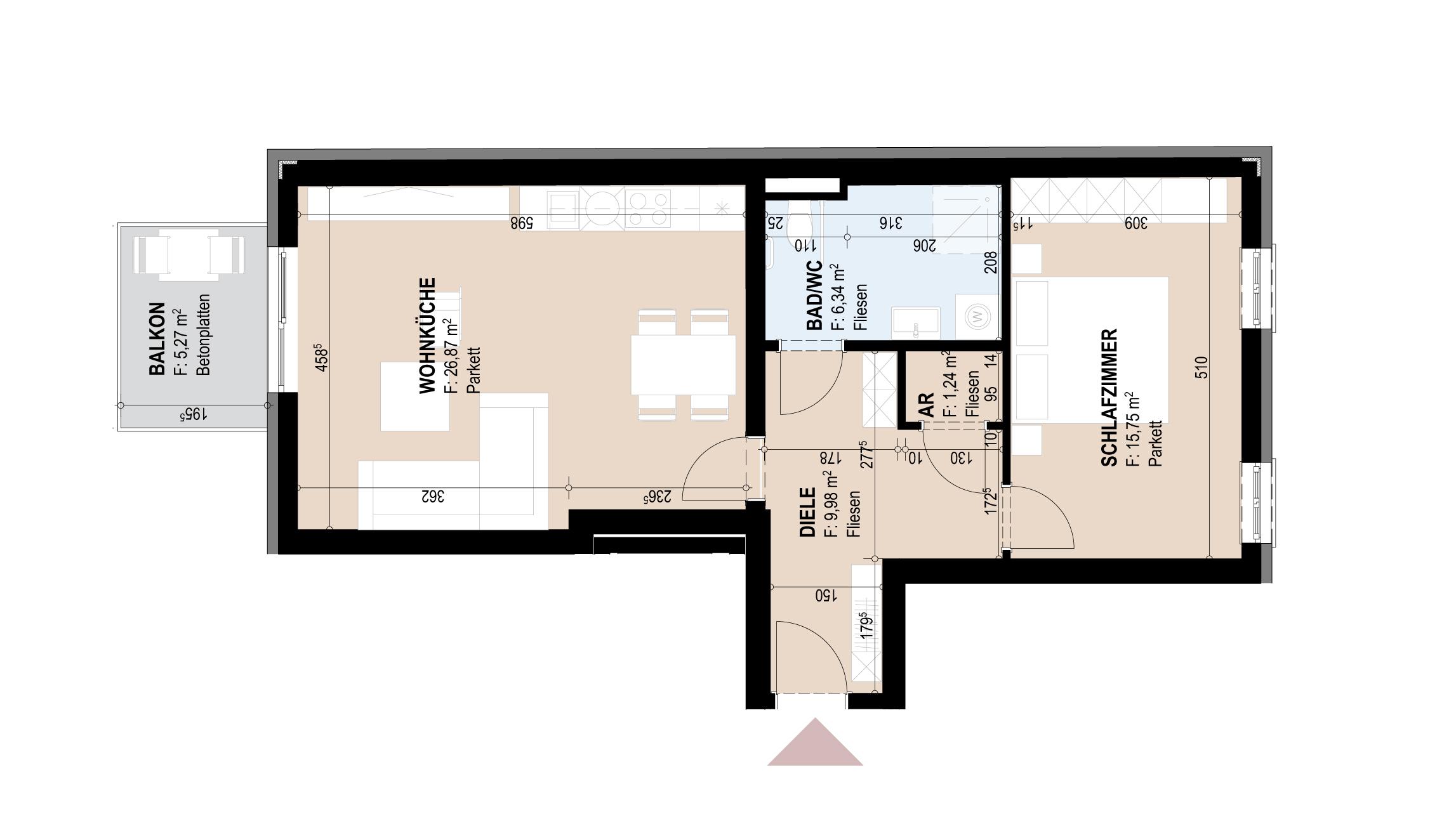 Charmante Wohnung mit Balkon im 3. Stock