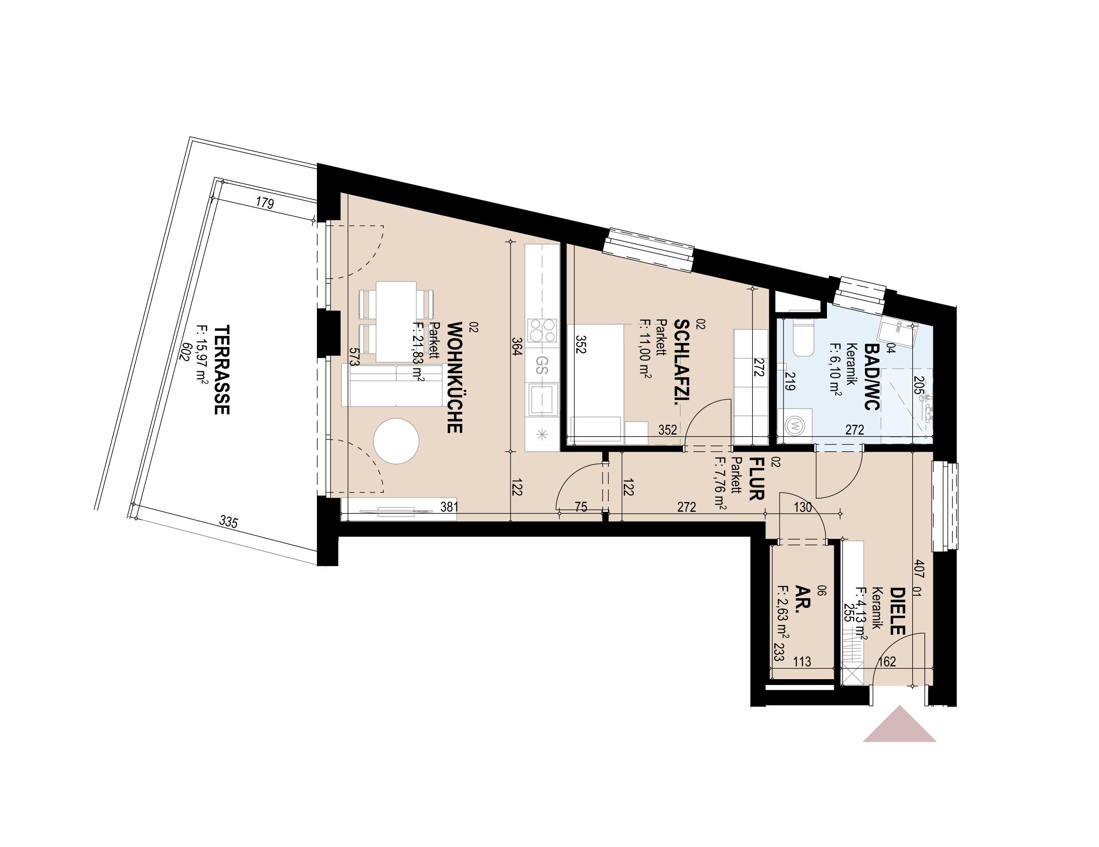 Geförderte Neubauwohnung mit Terrasse im 1. Stock Geförderte Neubauwohnung mit Terrasse im 1. Stock