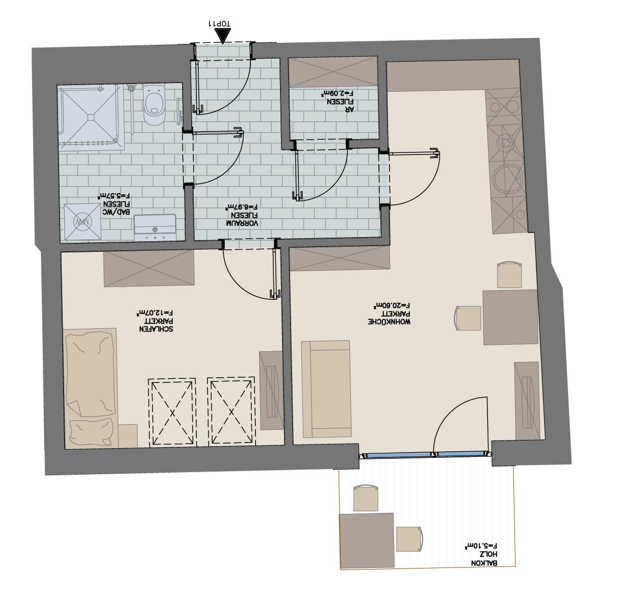 Betreutes Wohnen: Geförderte Altbauwohnung mit Balkon Betreutes Wohnen: Geförderte Altbauwohnung mit Balkon