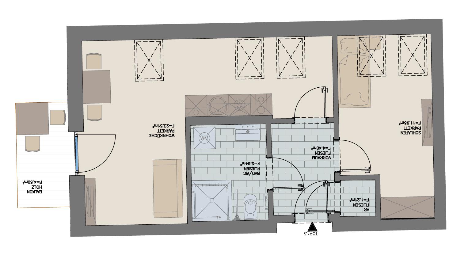 Exklusiv für betreutes Wohnen: Geförderte Altbauwohnung mit Balkon Exklusiv für betreutes Wohnen: Geförderte Altbauwohnung mit Balkon