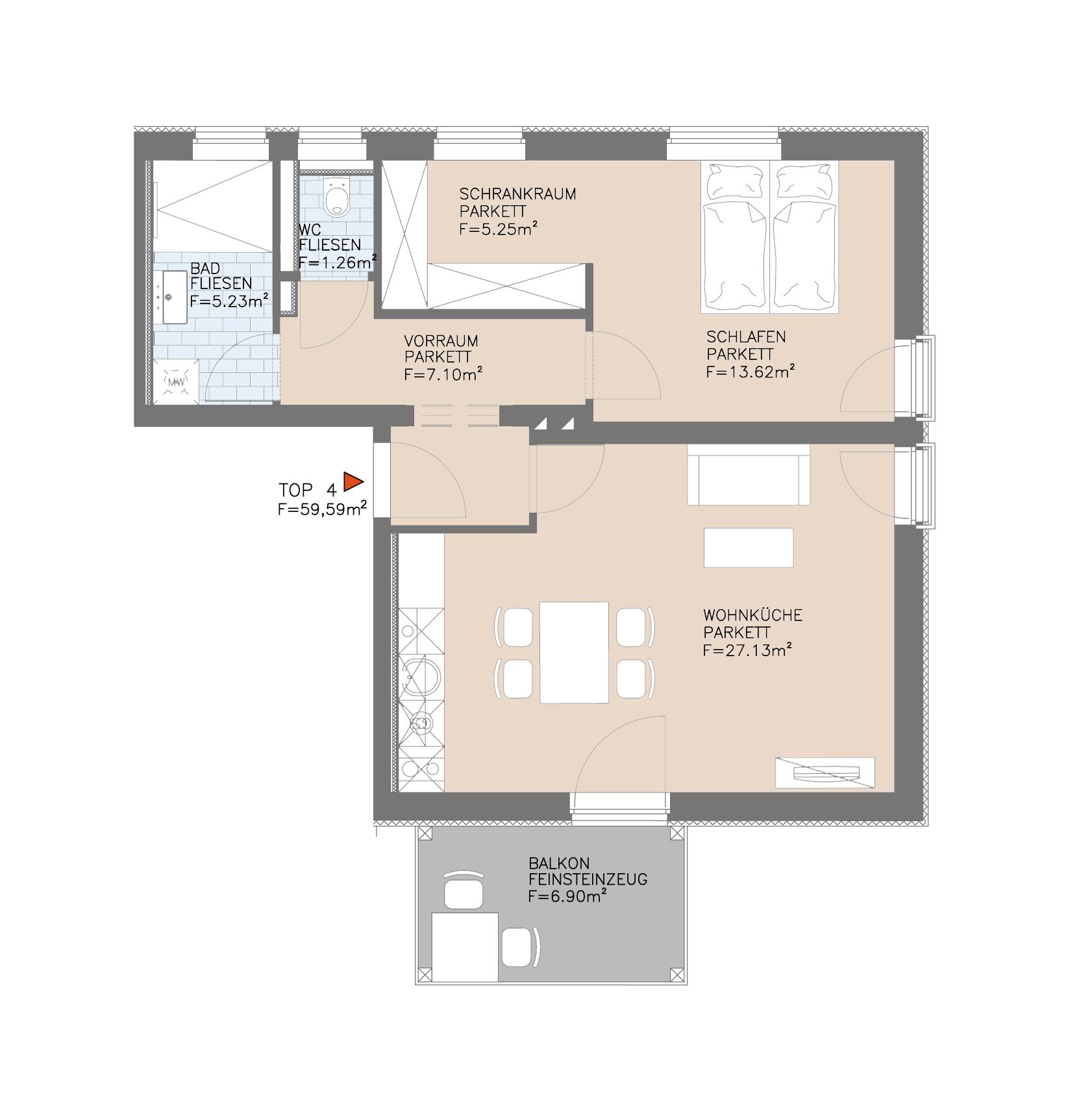 Moderne 2-Zimmer Wohnung mit Balkon Moderne 2-Zimmer Wohnung mit Balkon